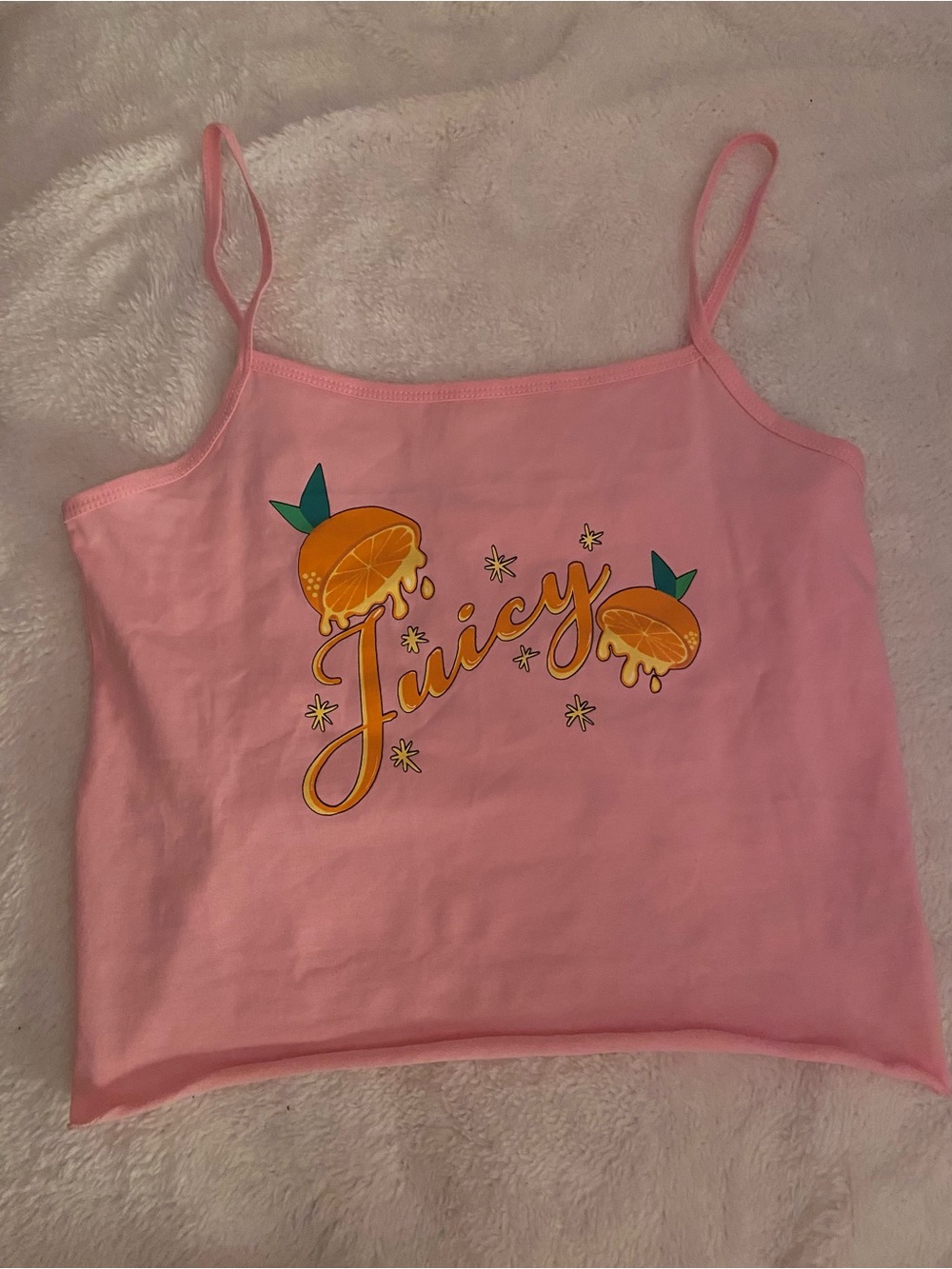 Pink Tank Top with oranges
